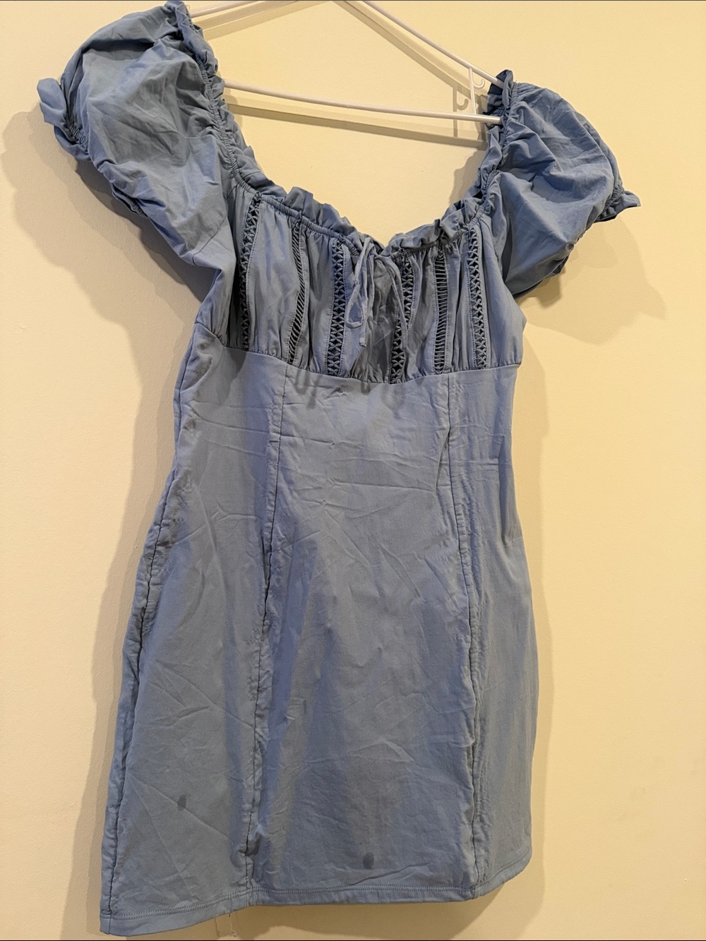 Light Blue Off-Shoulder Mini Dress